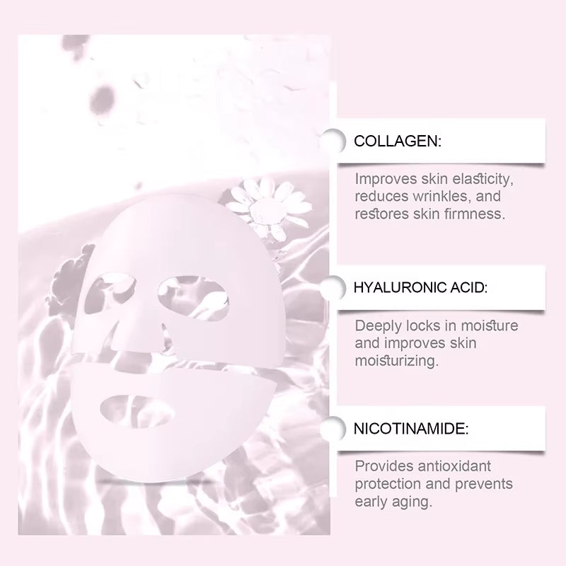 Pink Bio Collagen Gel Salmon Pdrn Face Mask Deep Hydrating Overnight Moisturizing Hydrogel Jelly Face Sheeets Balance Skin Tone