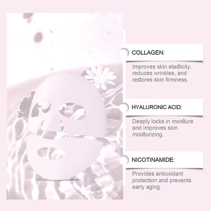 Pink Bio Collagen Gel Salmon Pdrn Face Mask Deep Hydrating Overnight Moisturizing Hydrogel Jelly Face Sheeets Balance Skin Tone