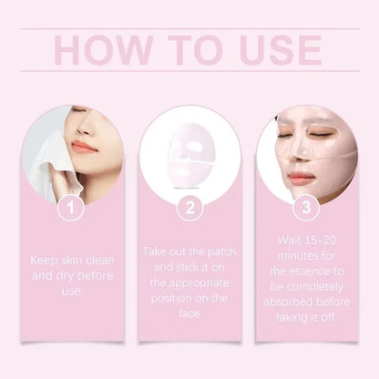 Pink Bio Collagen Gel Salmon Pdrn Face Mask Deep Hydrating Overnight Moisturizing Hydrogel Jelly Face Sheeets Balance Skin Tone