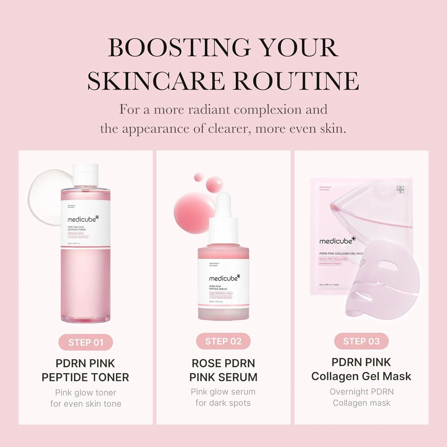 Medicube PDRN Pink Glutathione Cica Soothing Toner (250Ml)