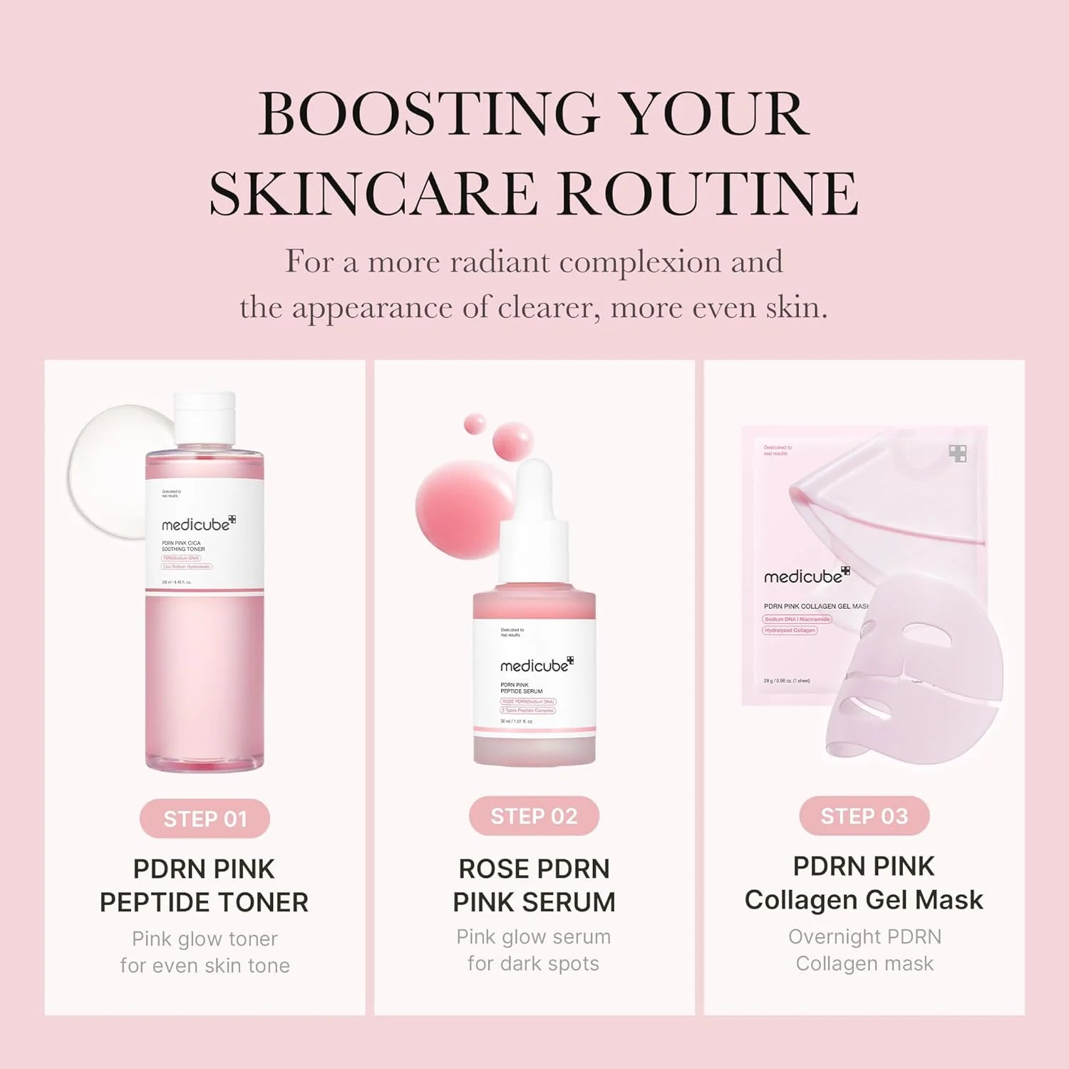 Medicube PDRN Pink Glutathione Cica Soothing Toner (250Ml)