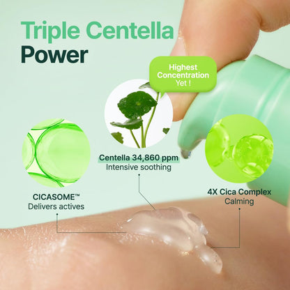 Centella Unscented Serum for Sensitive Skin – Lightweight Calming & Skin Barrier Repair, 34,860 Ppm Soothing Serum, Vegan & Cruelty-Free, Korean Skincare, 2 Fl.Oz / 60Ml