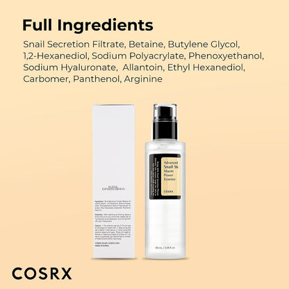 COSRX Snail Mucin 96 Essence – Hydrating Korean Face Serum for Dry, Sensitive & Dull Skin | 100ml