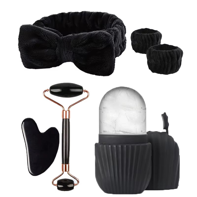 6-Piece Ice Roller Facial Skin Care Ice Roller Set Facial Roller Scraping Facial Tool Face Wash Skin Care Three-Piece Set
