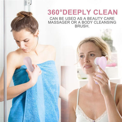 Electric Face Brush – Advanced Face Cleansing Brush with 3 Interchangeable Heads & 2 Speeds -  Premium Face Scrubber & Massaging Tool Device for Men & Women Suitable for All Skin Types