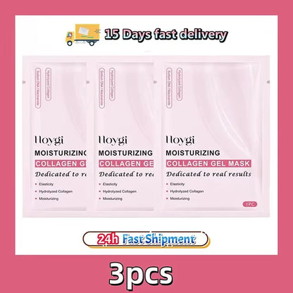 Pink Bio Collagen Gel Salmon Pdrn Face Mask Deep Hydrating Overnight Moisturizing Hydrogel Jelly Face Sheeets Balance Skin Tone