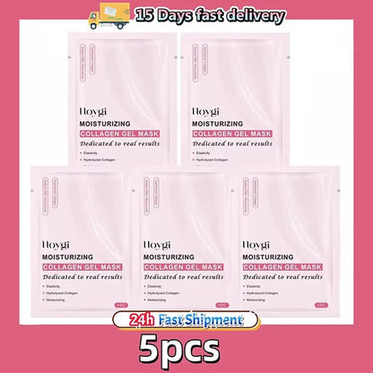 Pink Bio Collagen Gel Salmon Pdrn Face Mask Deep Hydrating Overnight Moisturizing Hydrogel Jelly Face Sheeets Balance Skin Tone