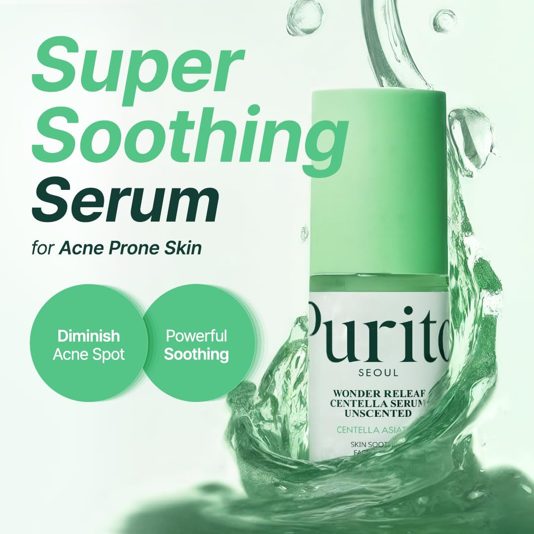Centella Unscented Serum for Sensitive Skin – Lightweight Calming & Skin Barrier Repair, 34,860 Ppm Soothing Serum, Vegan & Cruelty-Free, Korean Skincare, 2 Fl.Oz / 60Ml